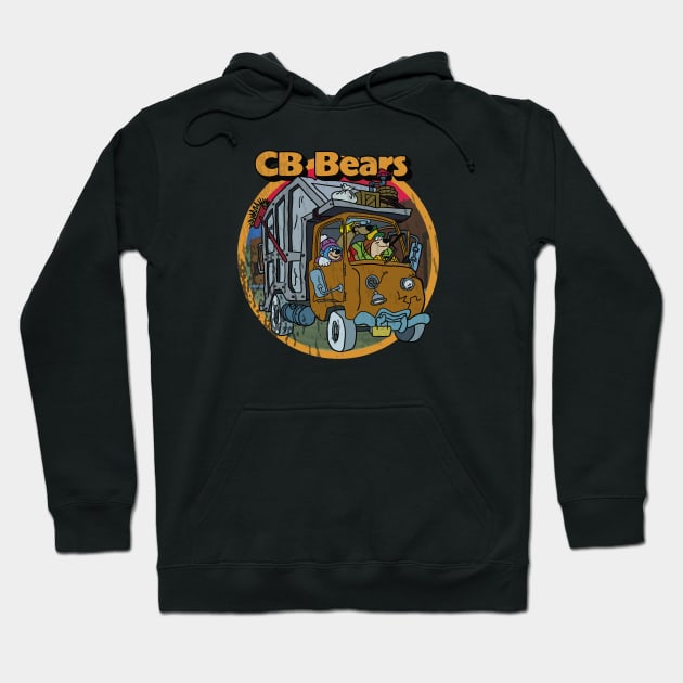 Retro Cartoon Garbage Bears Hoodie by Tricera Tops